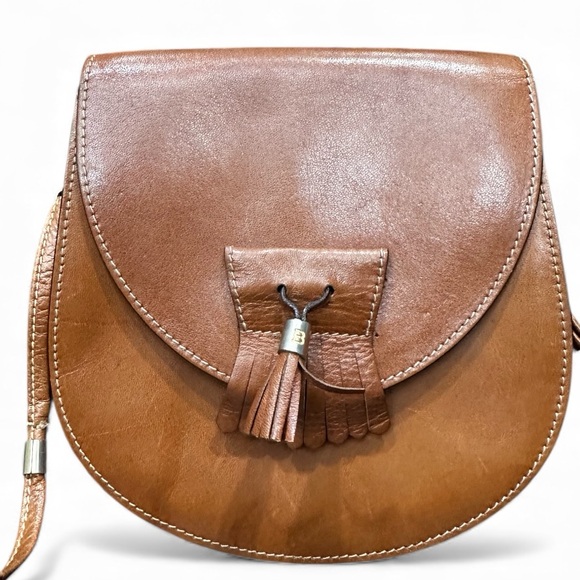 Bally Handbags - Bally 1970s Vintage Brown Leather Saddle Crossbody | Made in Italy